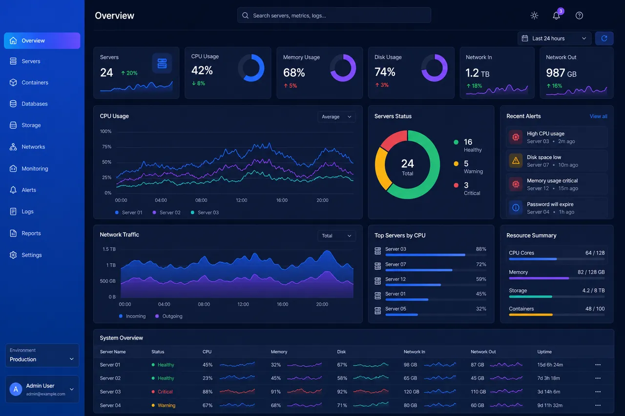 Screenshot of the AurumNode saas platform built by TechSolutionHub